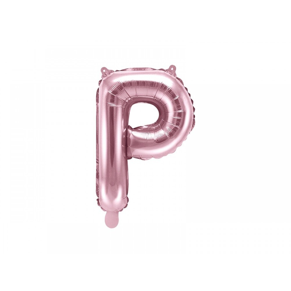 Balon folie metalizata litera P, Rose Gold, 35cm
